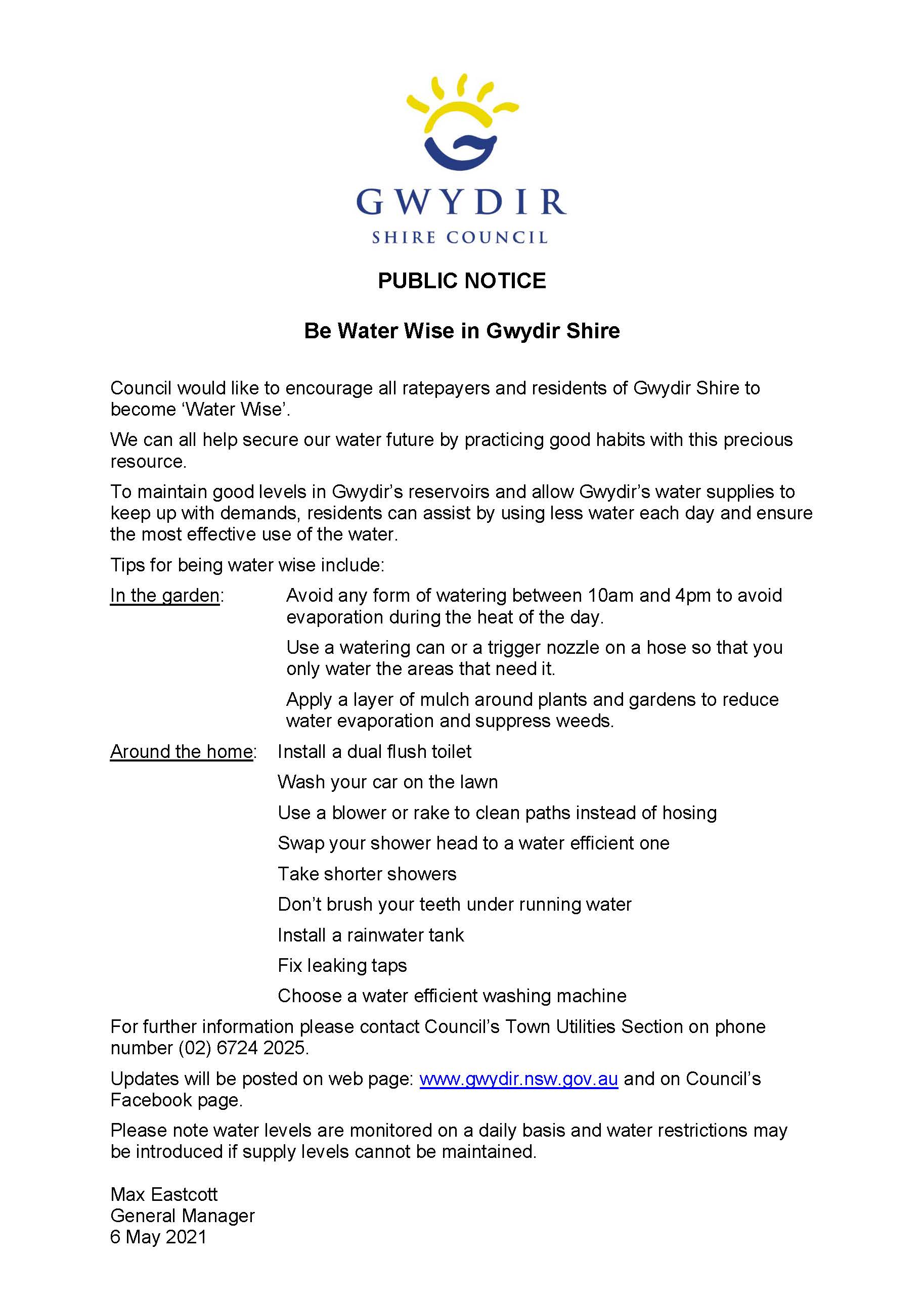 Public Notice - Gwydir Shire WaterWise - May 2021.jpg